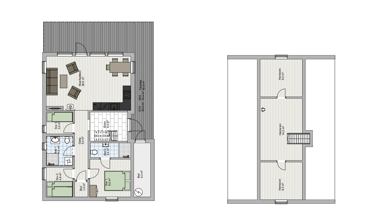 Plantegning. Galleribilde