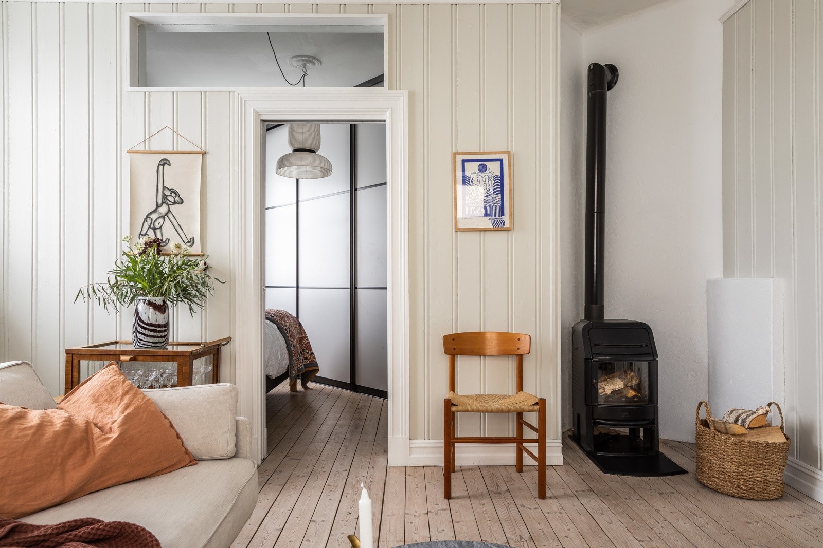 Peisovn bidrar både med varme og hygge. Pipeløp er rehabilitert i regi av borettslaget. Galleribilde