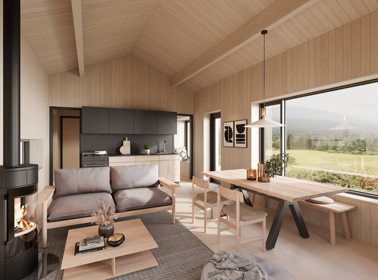 Kjøkken stueløsning Galleribilde