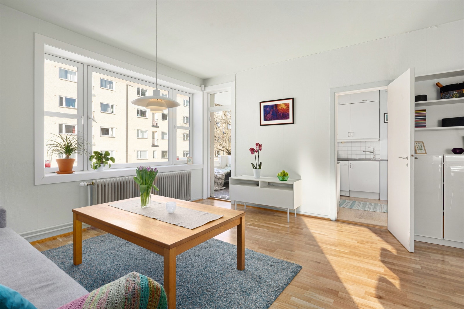 Stue med utgang til balkong Galleribilde