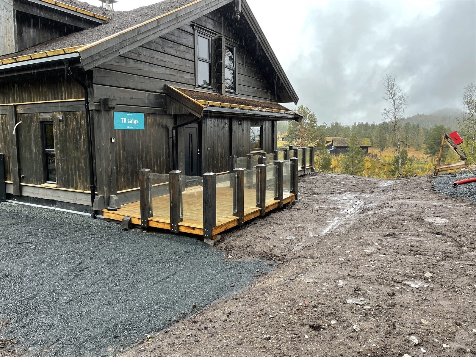 Gruset og planert tomt. Priv foto Galleribilde