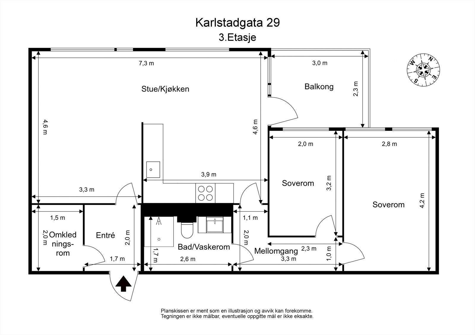 - Det medfølger garasjeplass med EL-billader, samt en kjellerbod på ca. 5 m² - Galleribilde