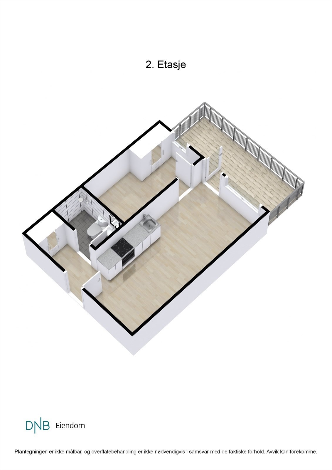 Plantegning i 3D, 2. Etasje. Galleribilde