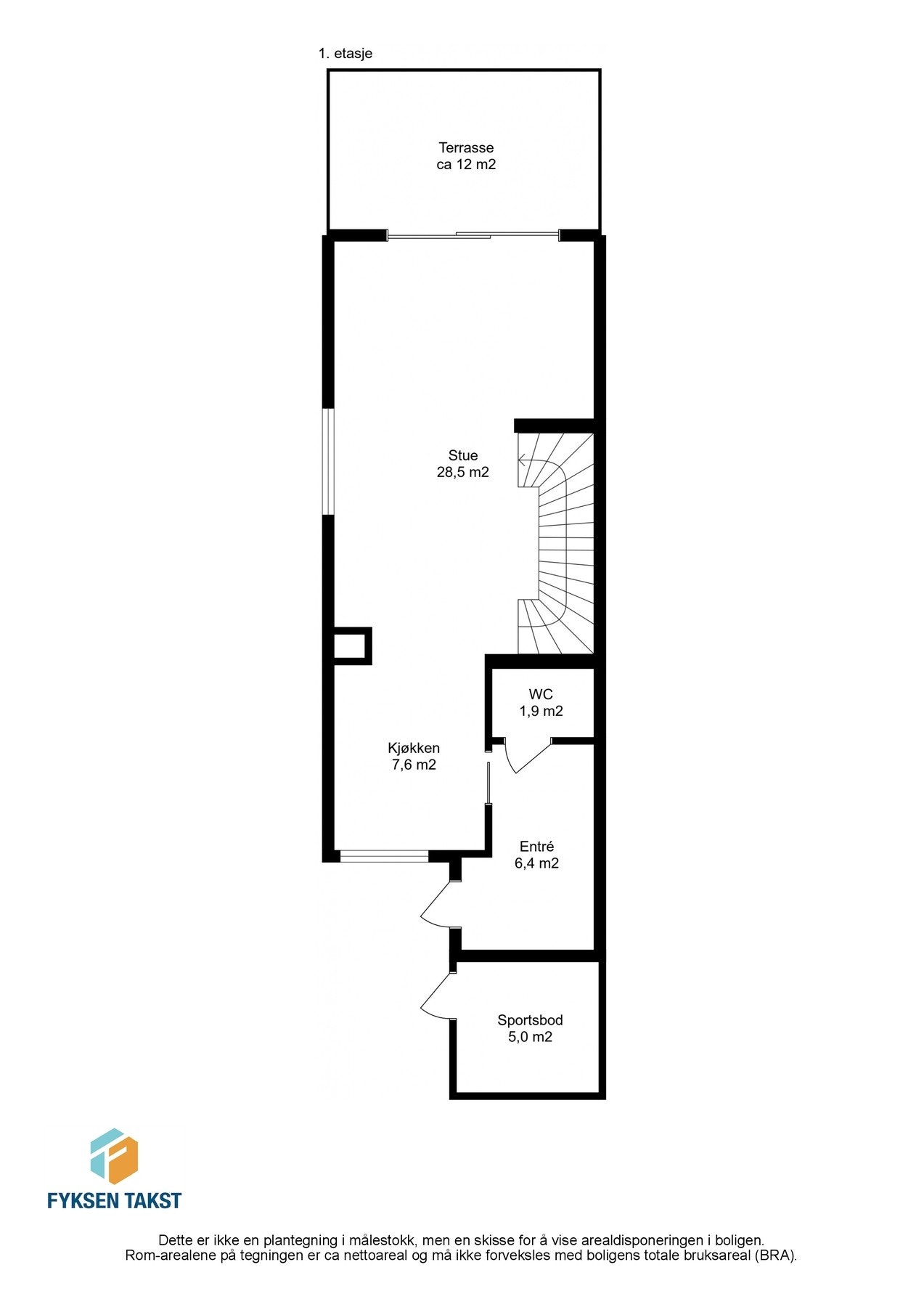 Planskisse 1. etasje. Galleribilde