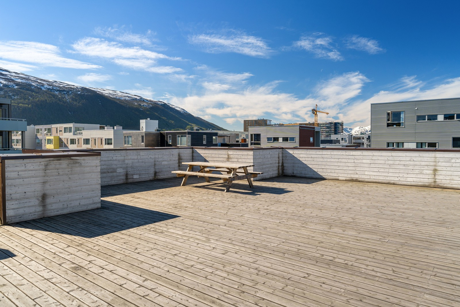 Stor felles takterrasse med gode solforhold hele dagen!