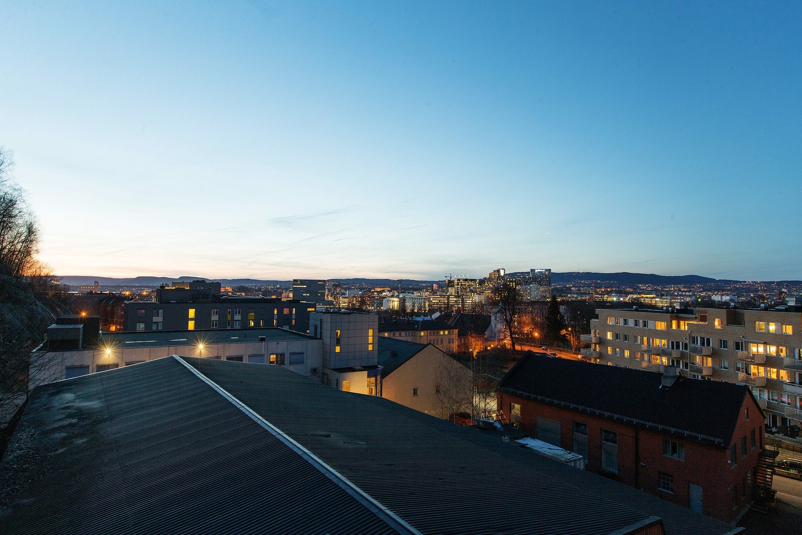 Flott utsyn også på kveldstid. Galleribilde