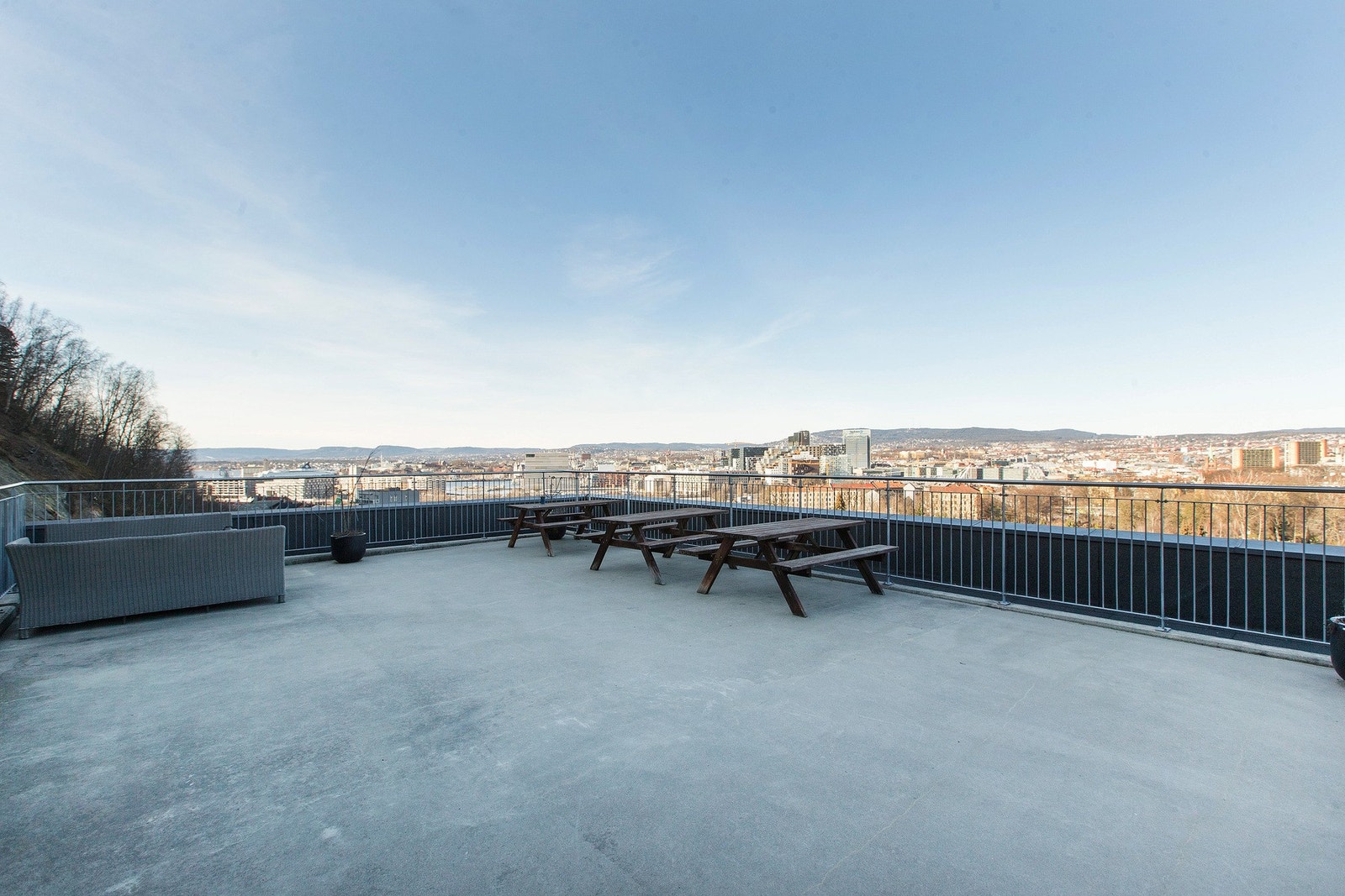 Felles takterrasse med romslig areal. Galleribilde