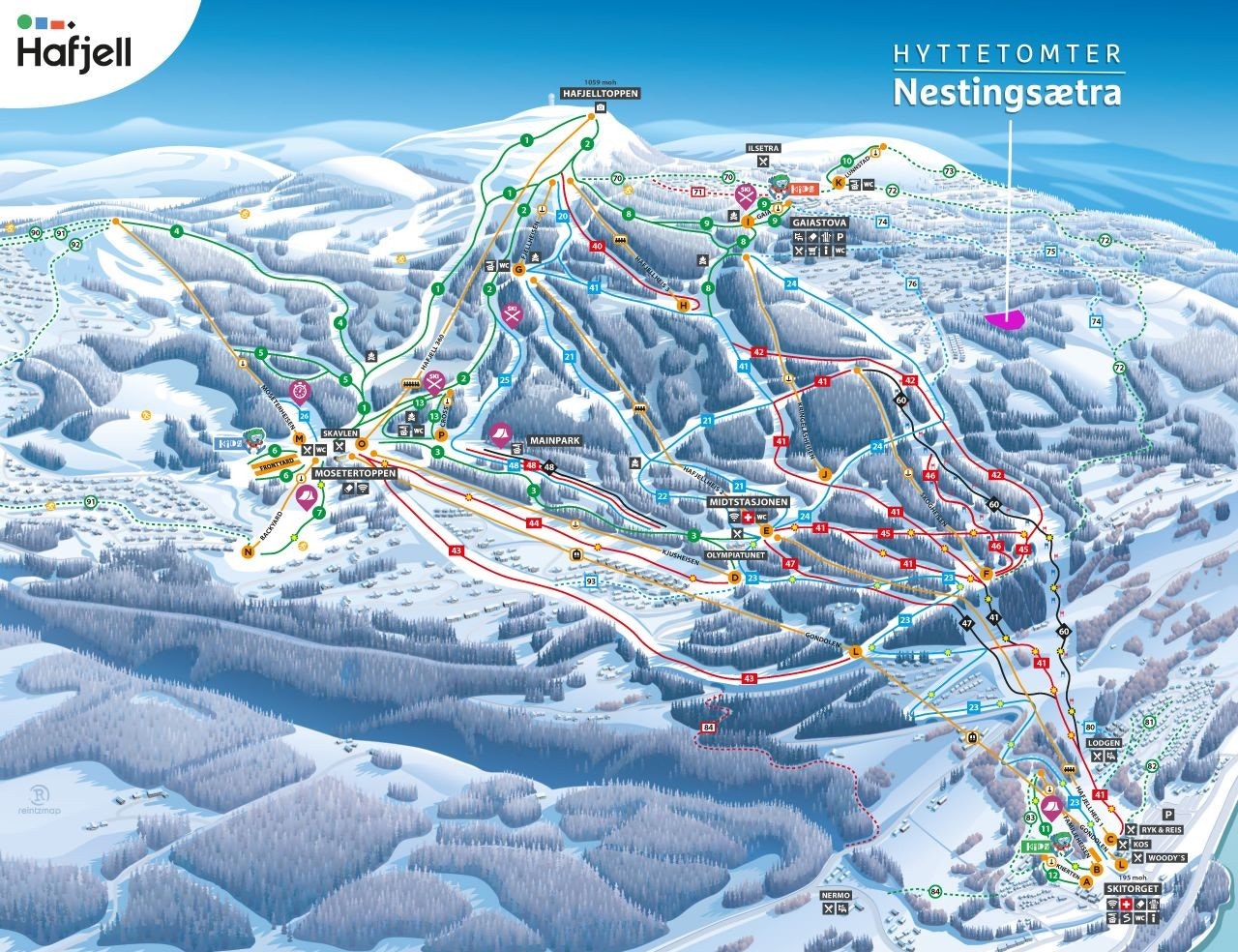 Nedfarter Hafjell Alpinsenter Galleribilde