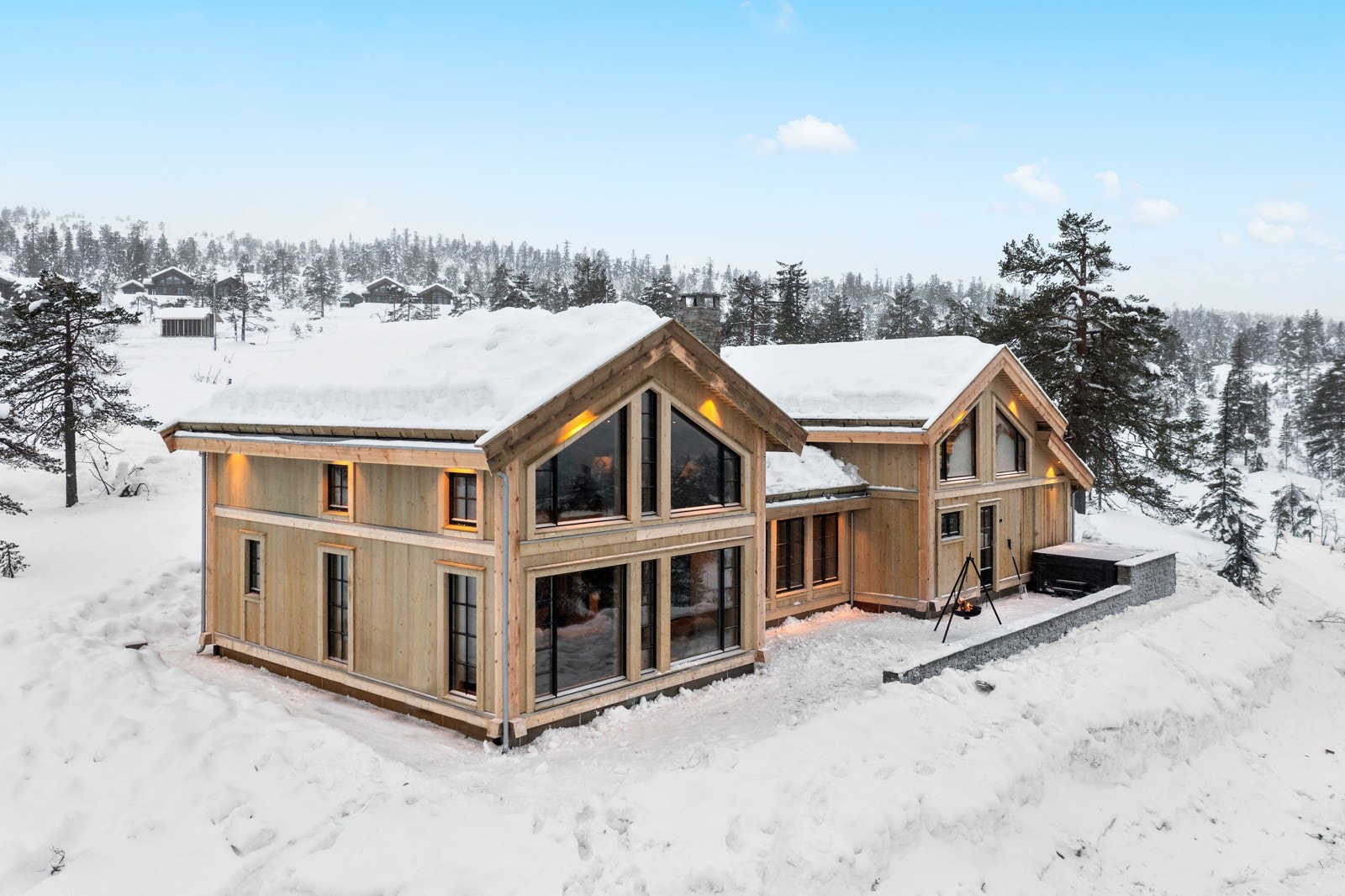 Hytten som er avbildet er et eksempel på hvordan hytta kan fremstå Galleribilde