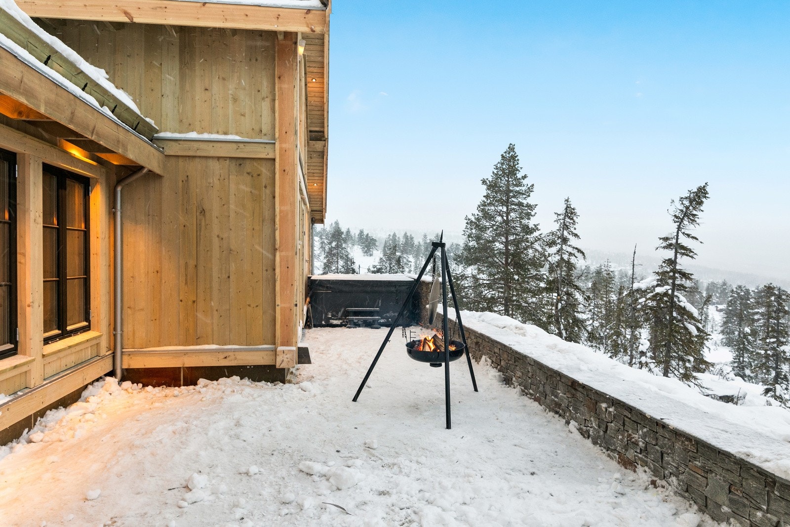 Hytta leveres med støpt betongdekke. Galleribilde