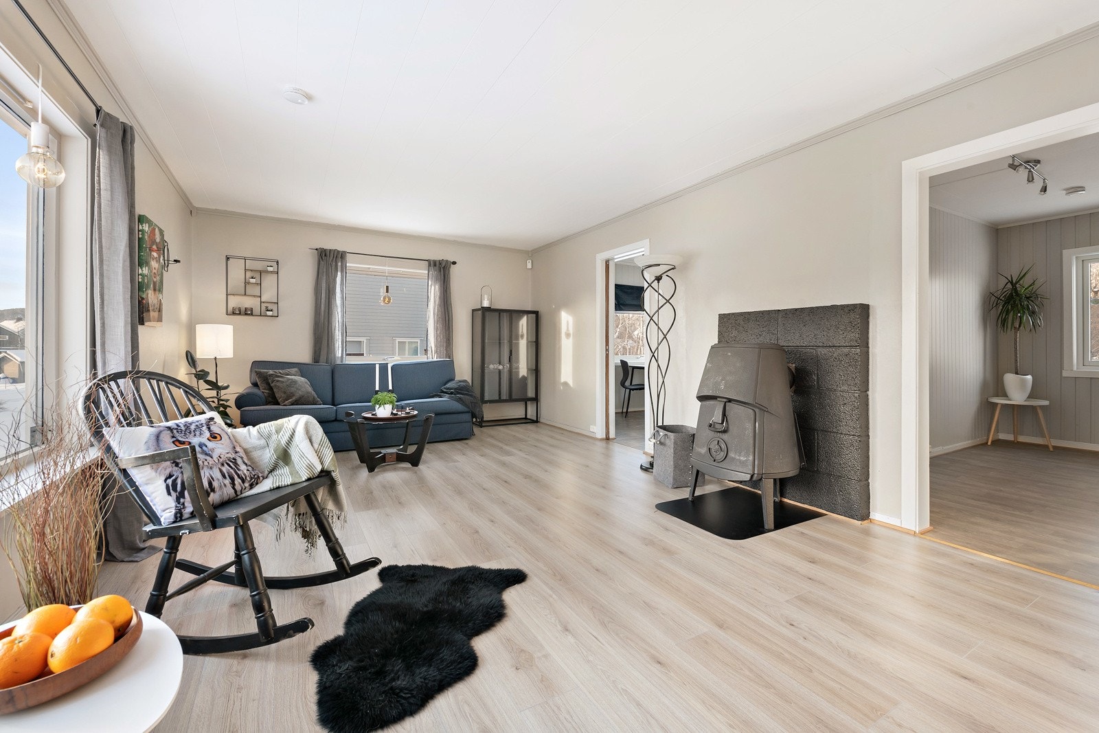 Gjennomgående behagelige og duse fargevalg. Galleribilde