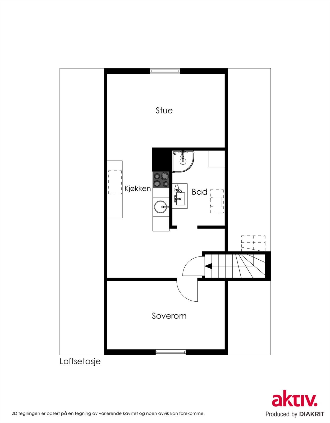 Plantegning loft Galleribilde