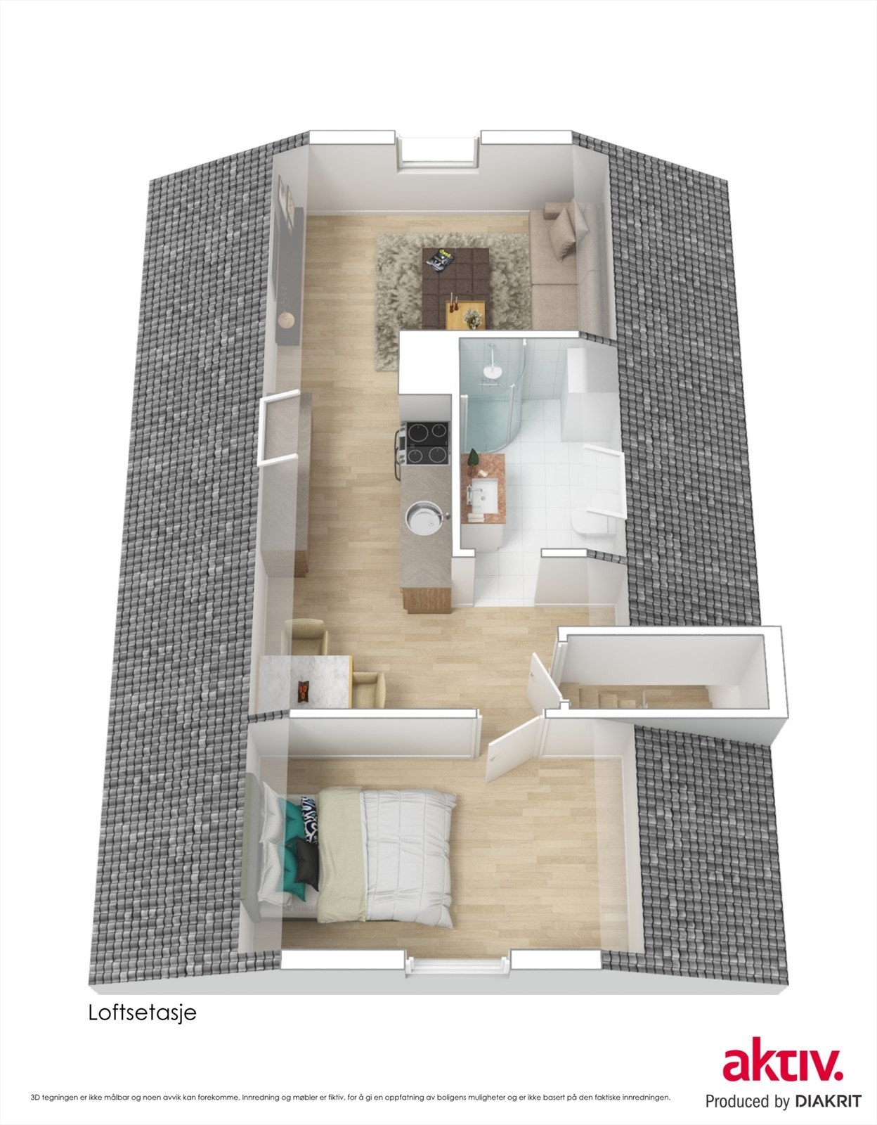 Plantegning loft Galleribilde