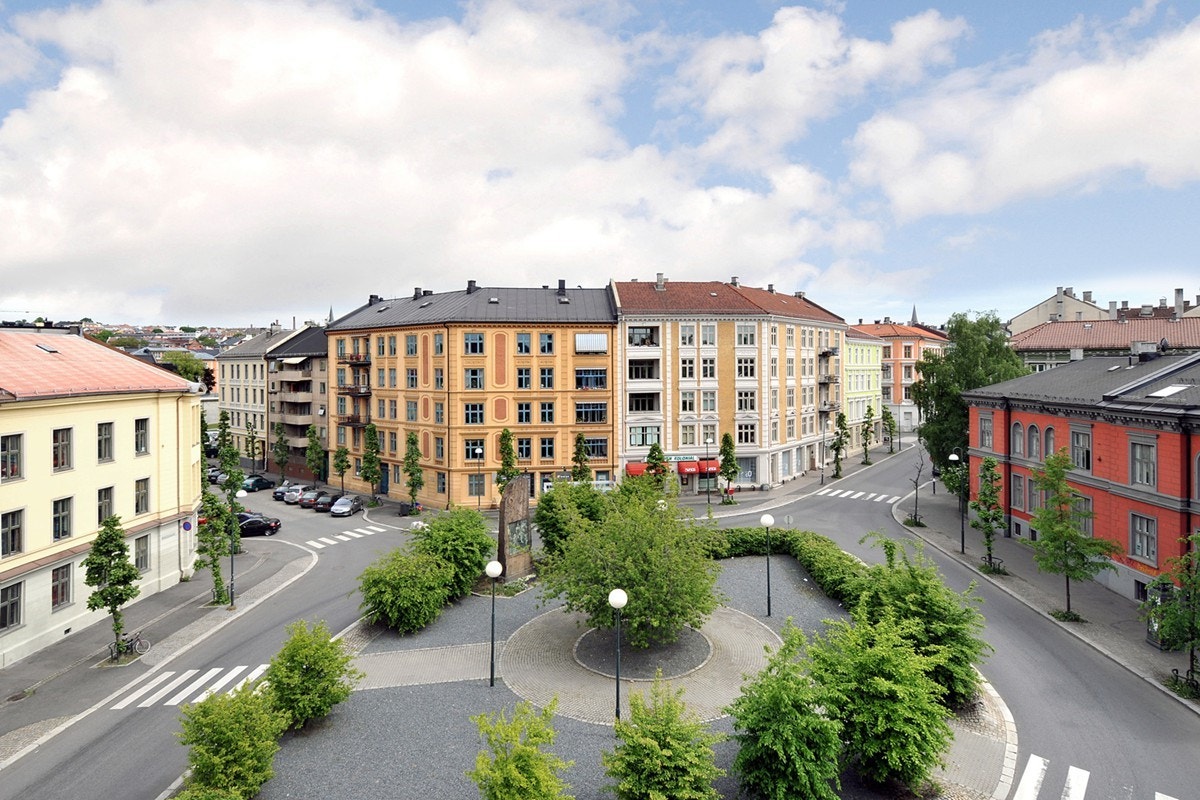 Oversiktsbilde Harald Hårdrådes plass. Galleribilde