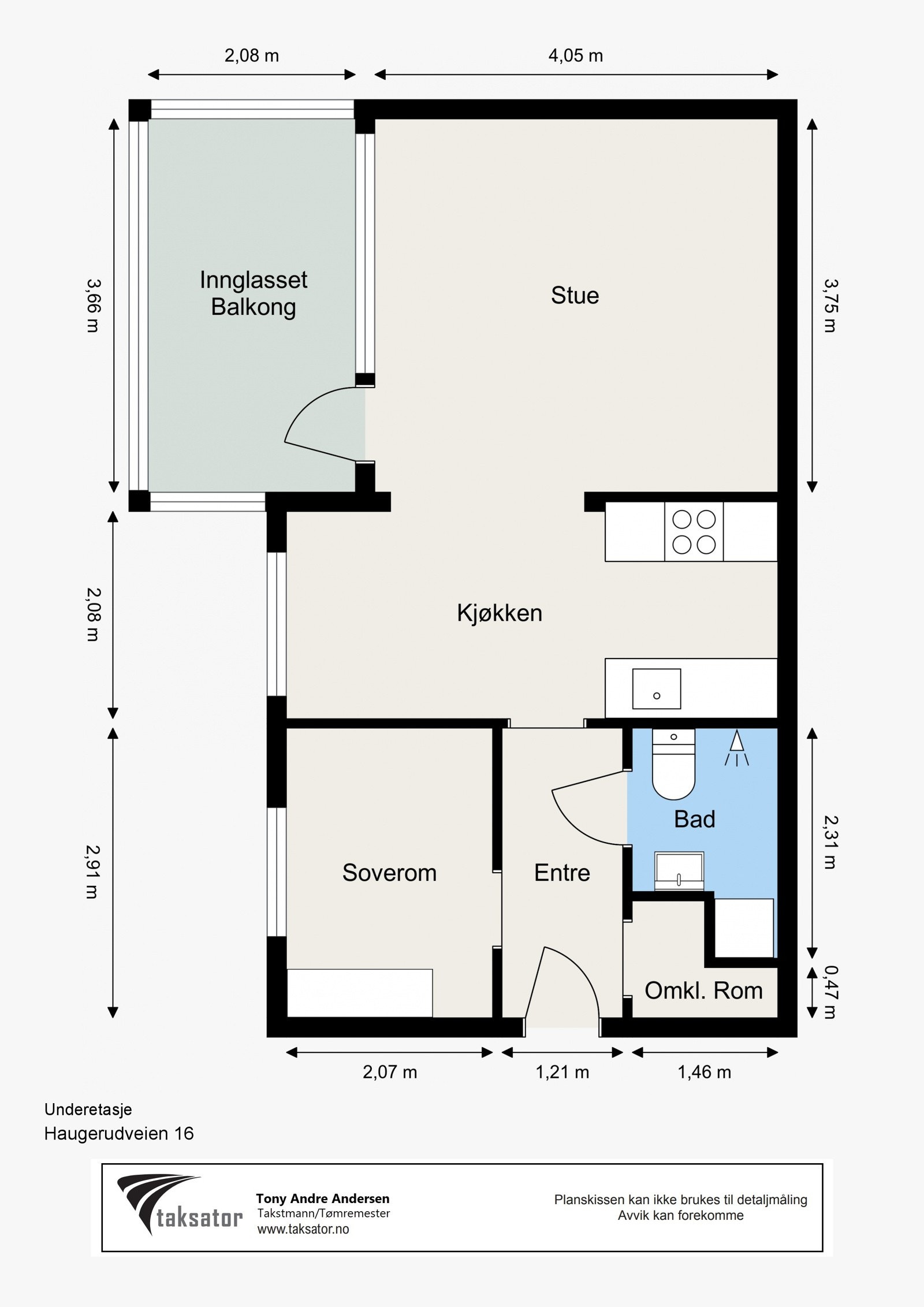Plantegning Haugerudveien 16 Galleribilde