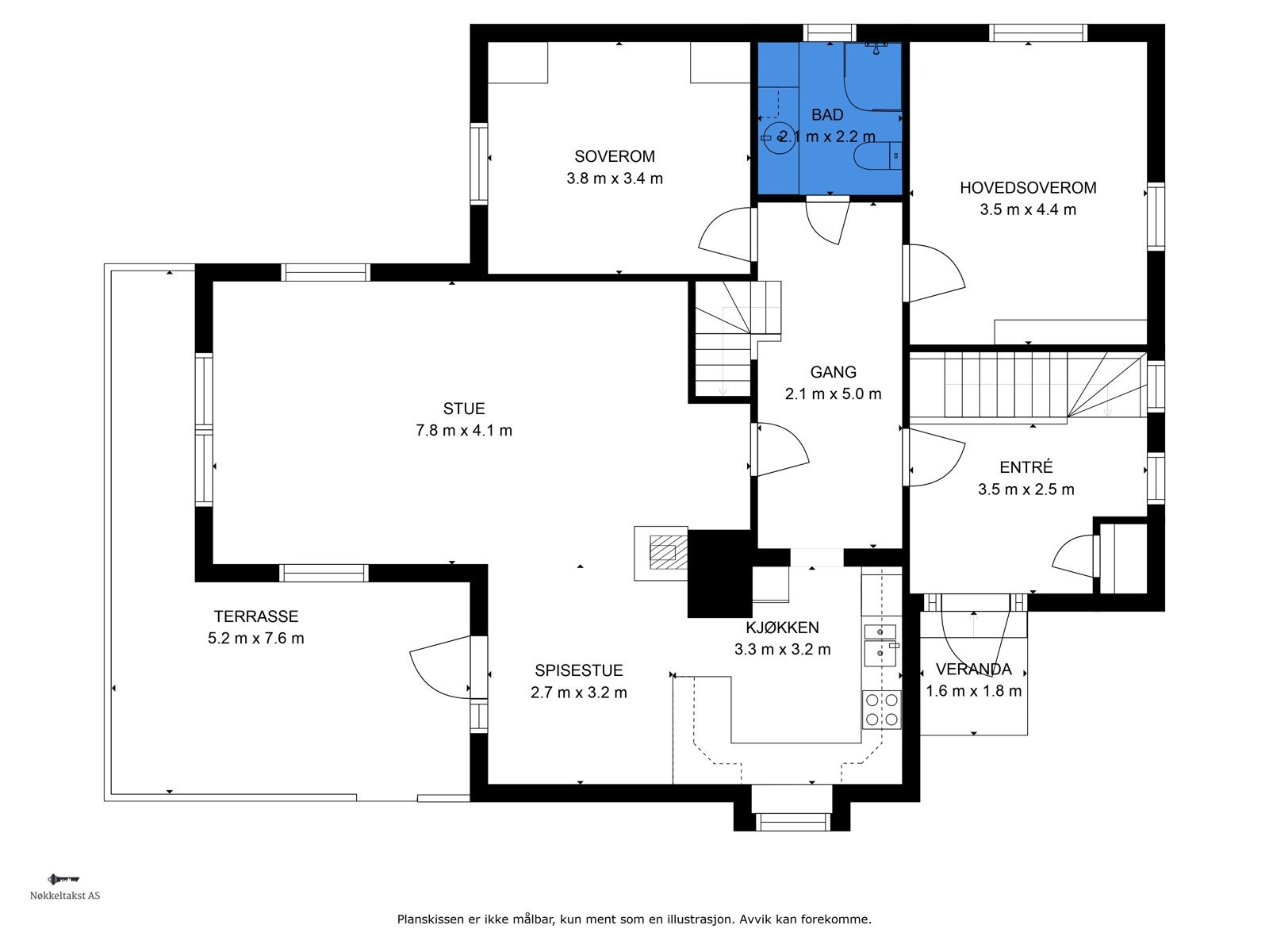 Plantegning hovedetasje Galleribilde