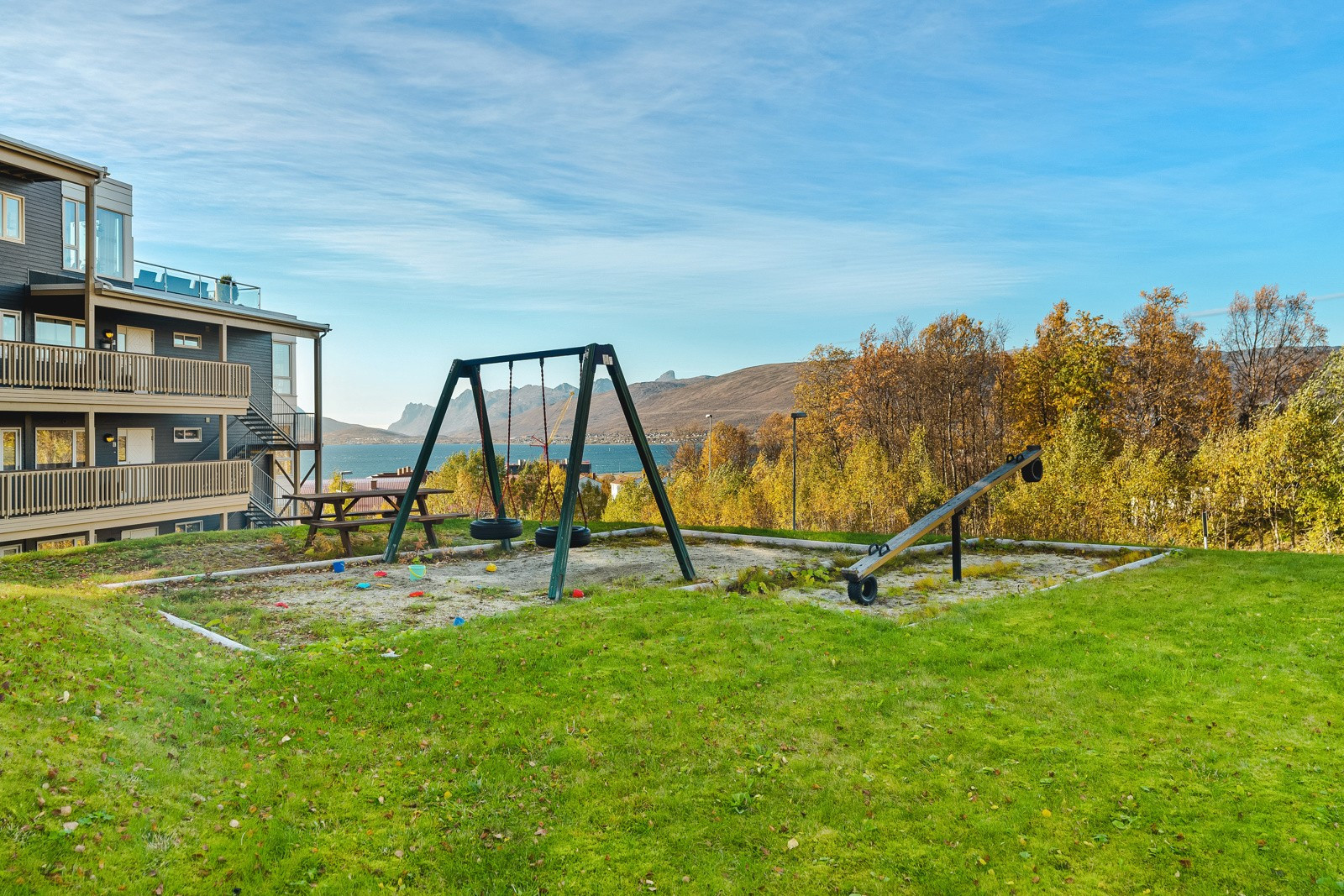 Pent opparbeidet felles uteområde
