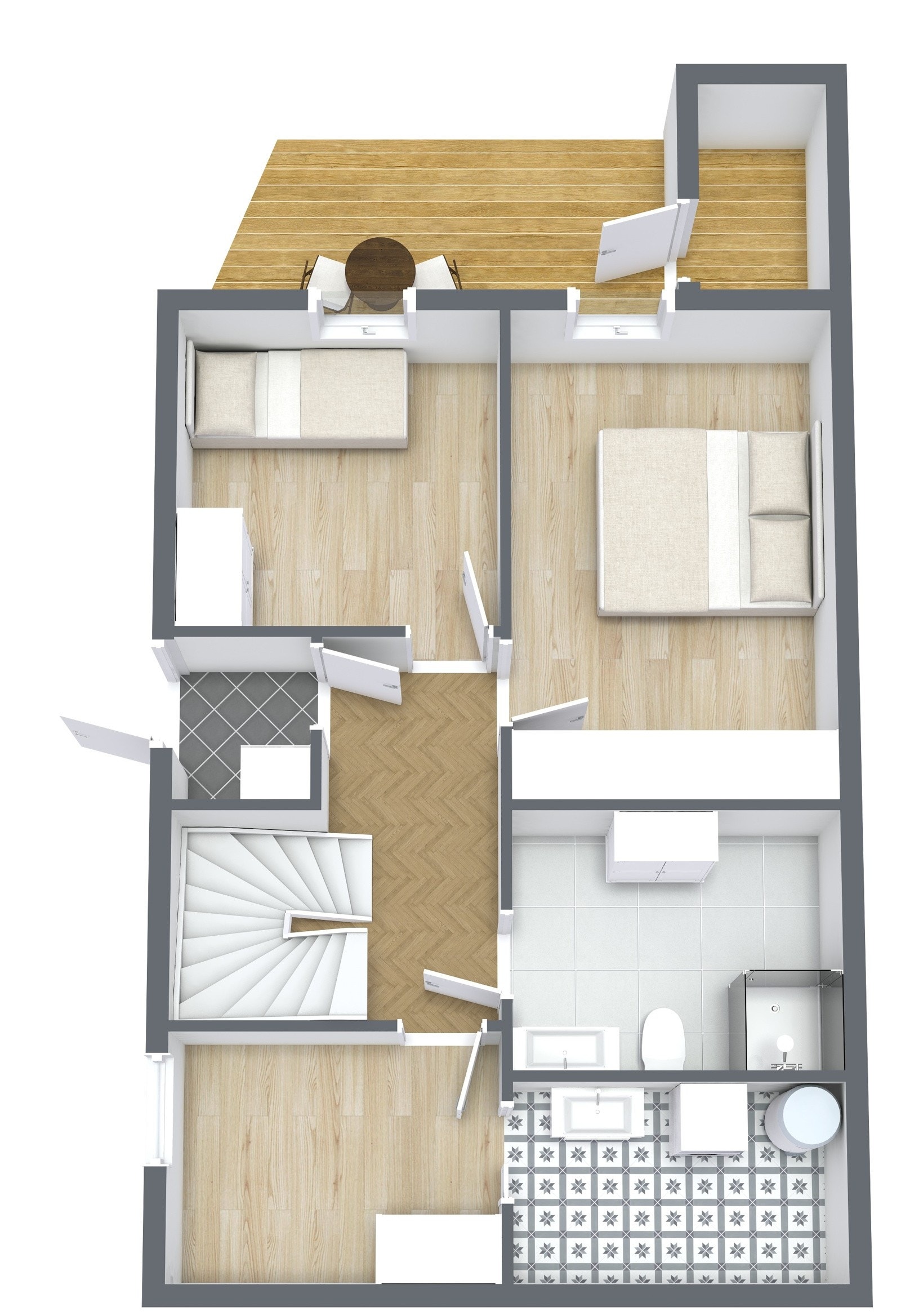 3D Plantegning - Underetasje. Galleribilde