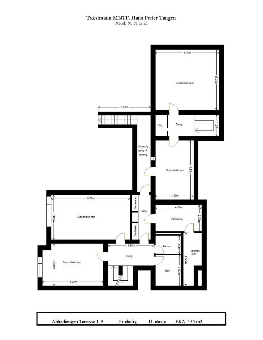 Plantegning - U. etasje. Galleribilde