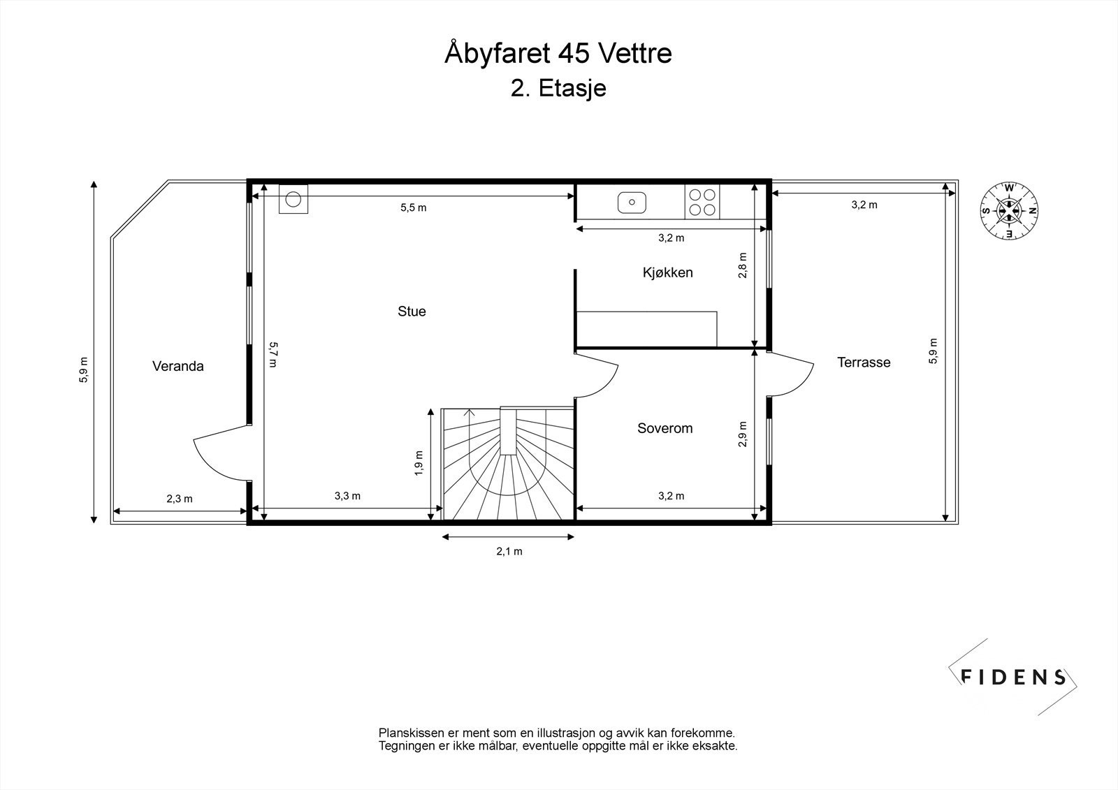 Plantegning 2. etasje Galleribilde