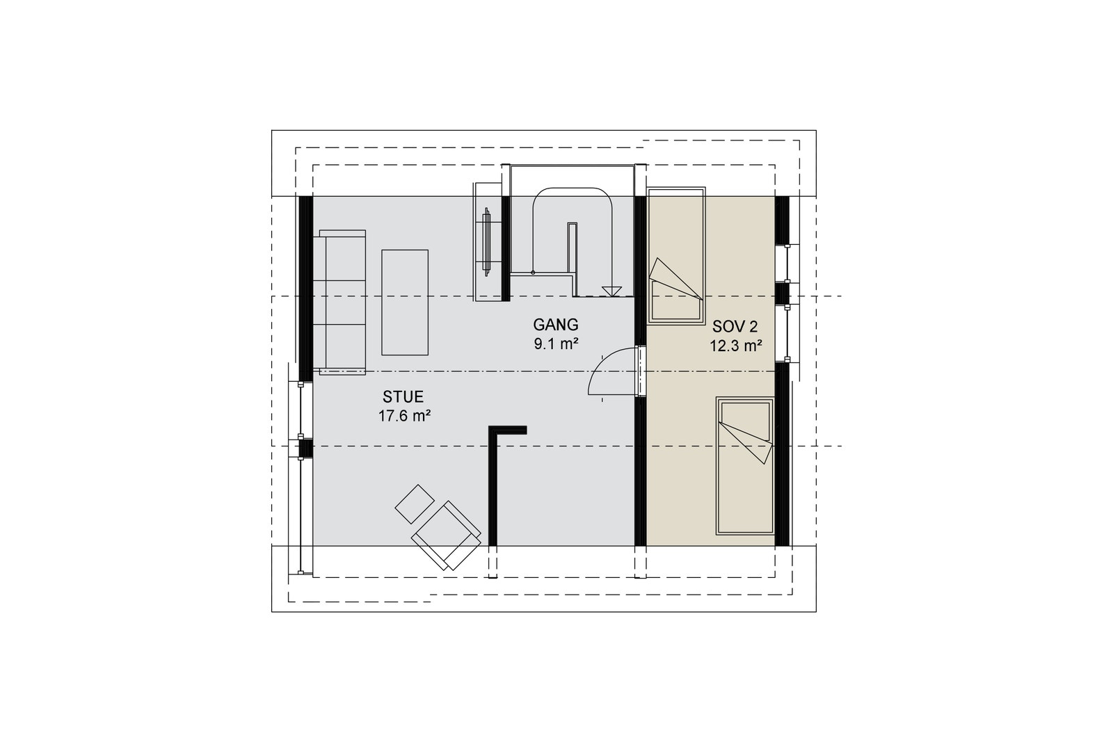 Plan loftsetasje Galleribilde