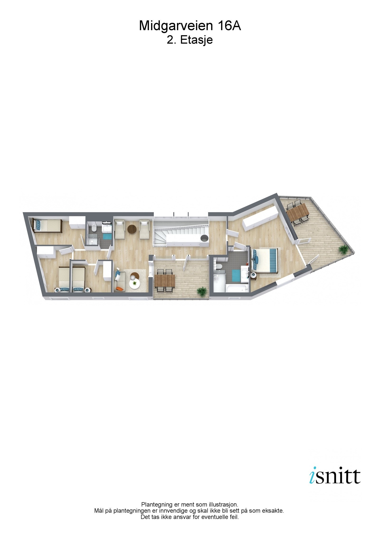 Plantegning 3D - 2. Etasje Galleribilde