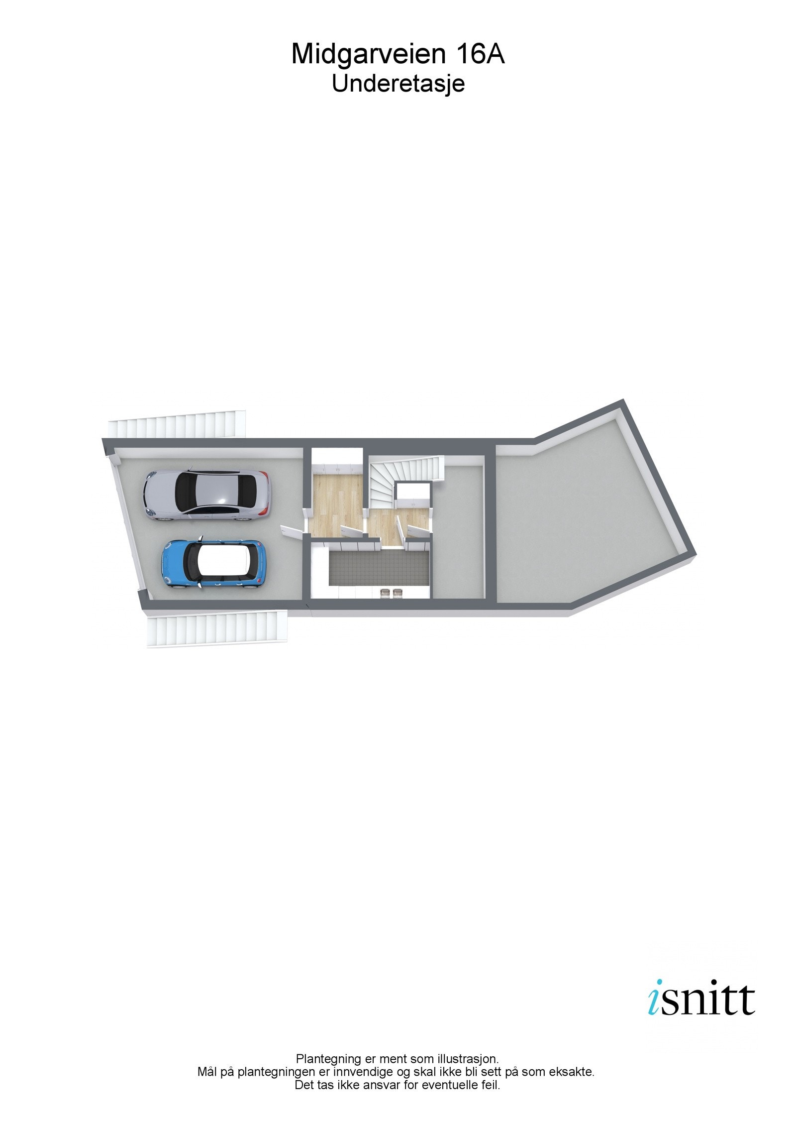 Plantegning 3D - Underetasje Galleribilde