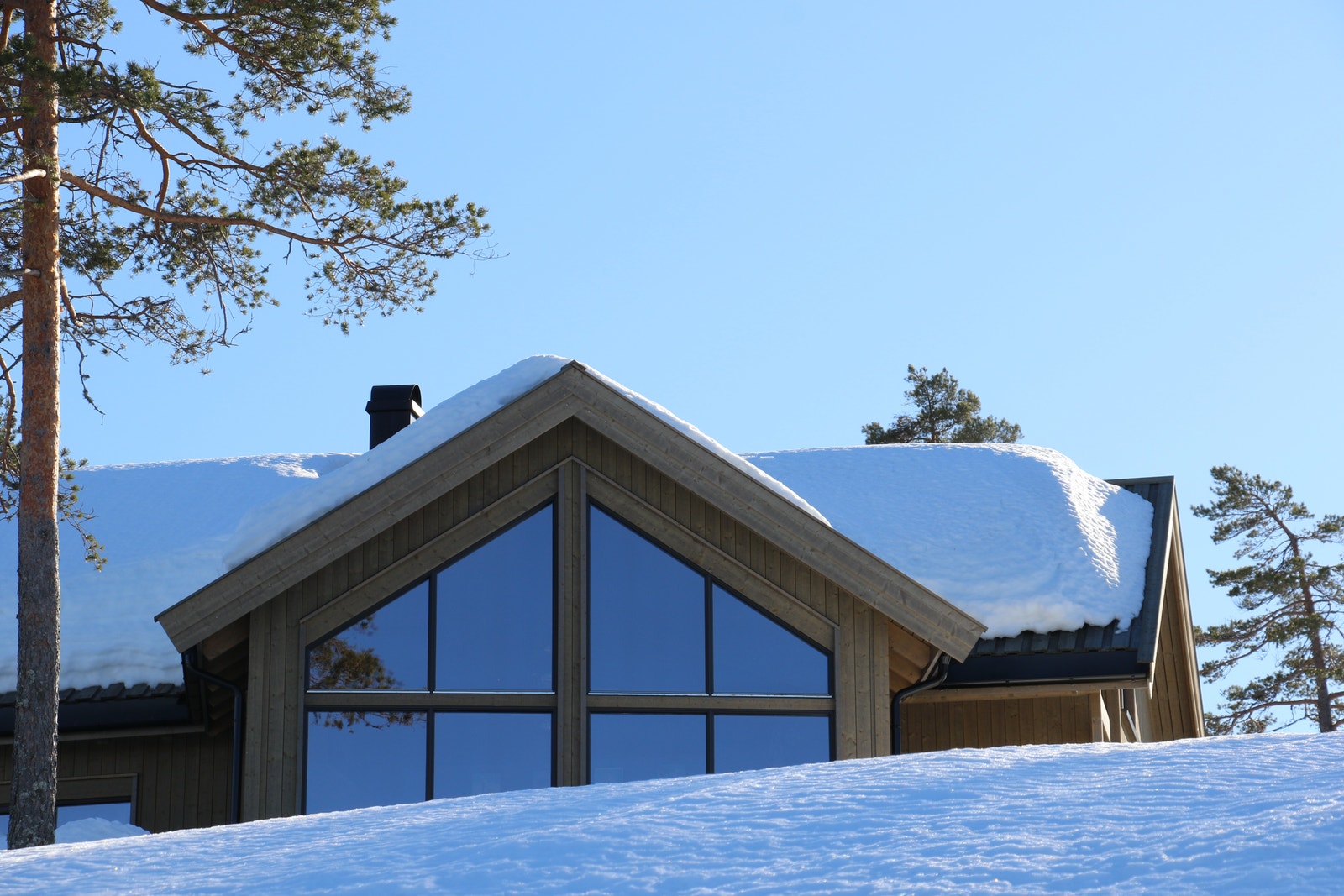 Store vinduer med panoramautsikt. Galleribilde