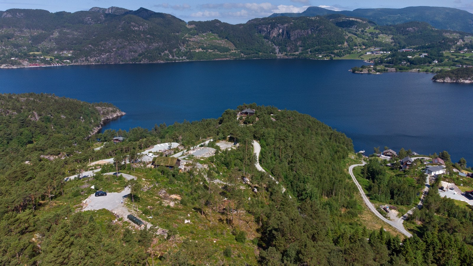 Hyttefeltet Buardalen sett fra luften. Galleribilde