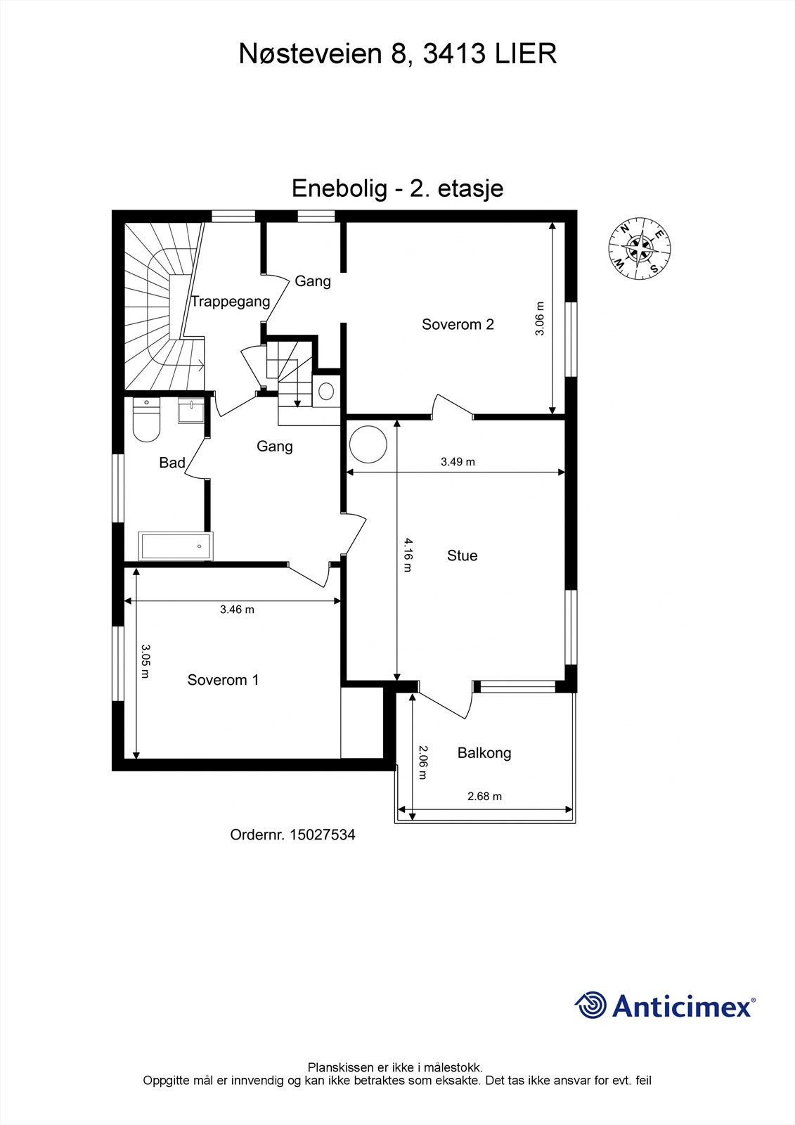 Plantegning 2. etasje Galleribilde
