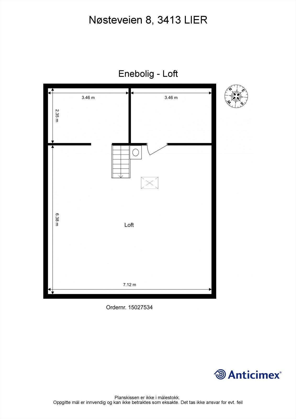 Plantegning loft Galleribilde