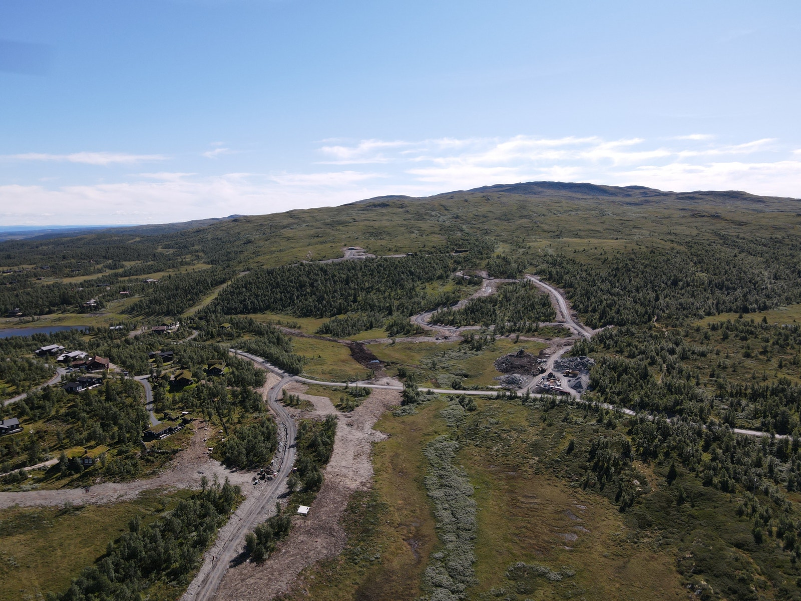 Dronebilde over området Galleribilde