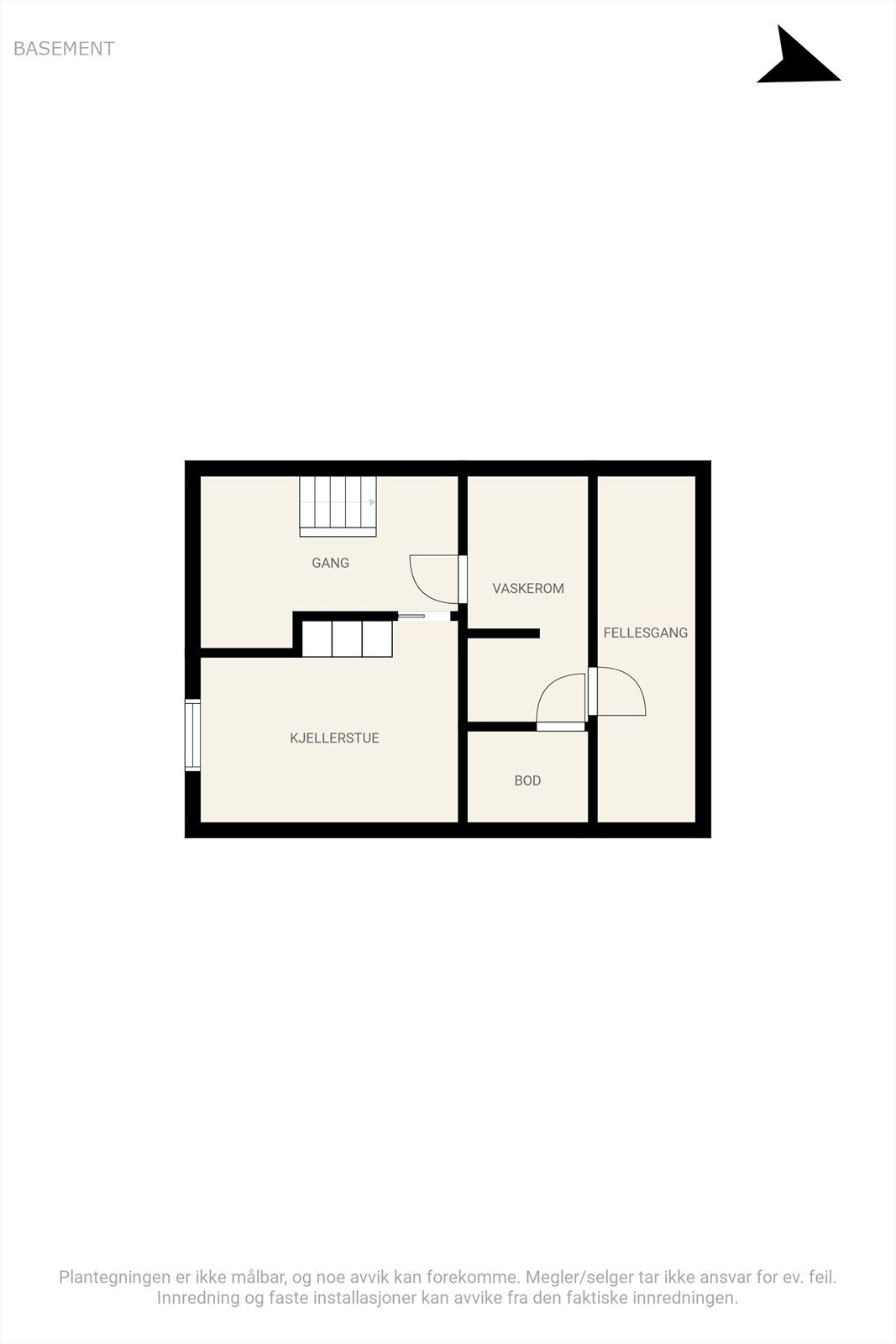 Plantegning kjelleretasje. Galleribilde