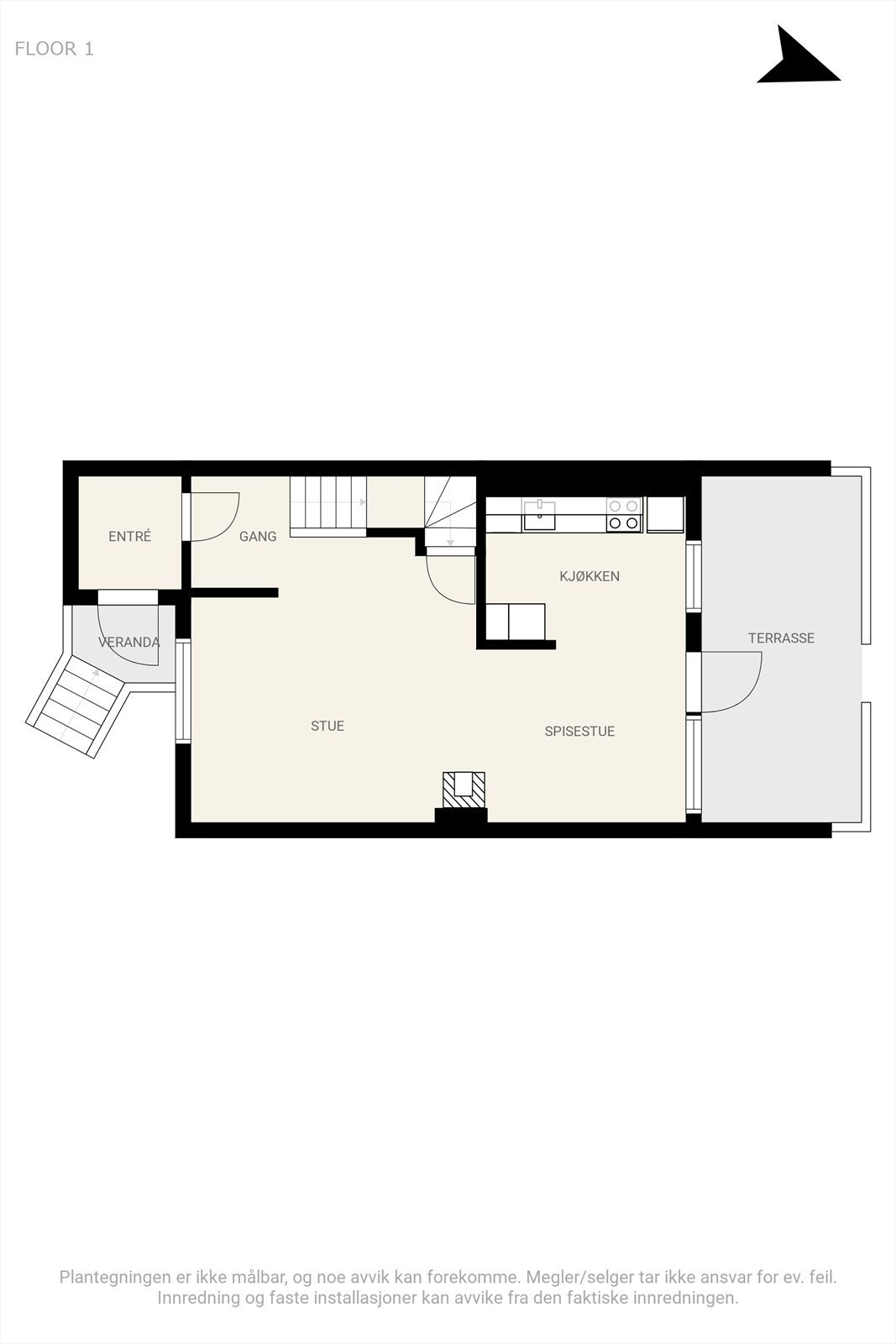 Plantegning 1. etasje. Galleribilde