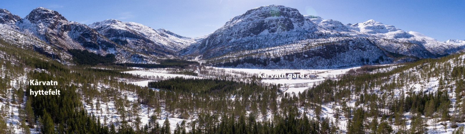 Det er bilvei helt frem til hyttedøra på alle tomtene i Kårvatn Galleribilde