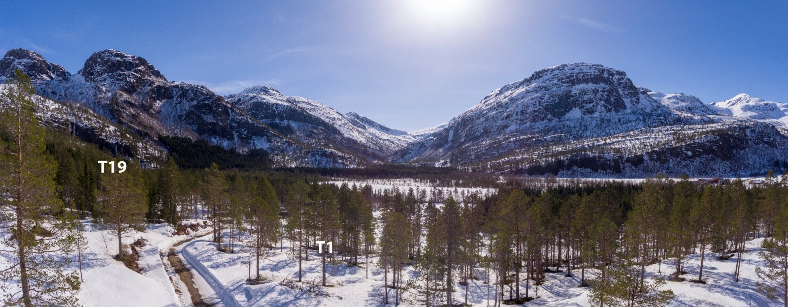 Her ser vi mot sør, sørøst inn mot Knubban, Storslåa og Gammelseterfjellet fra hyttefeltets midtre del ved tomt T4 Galleribilde