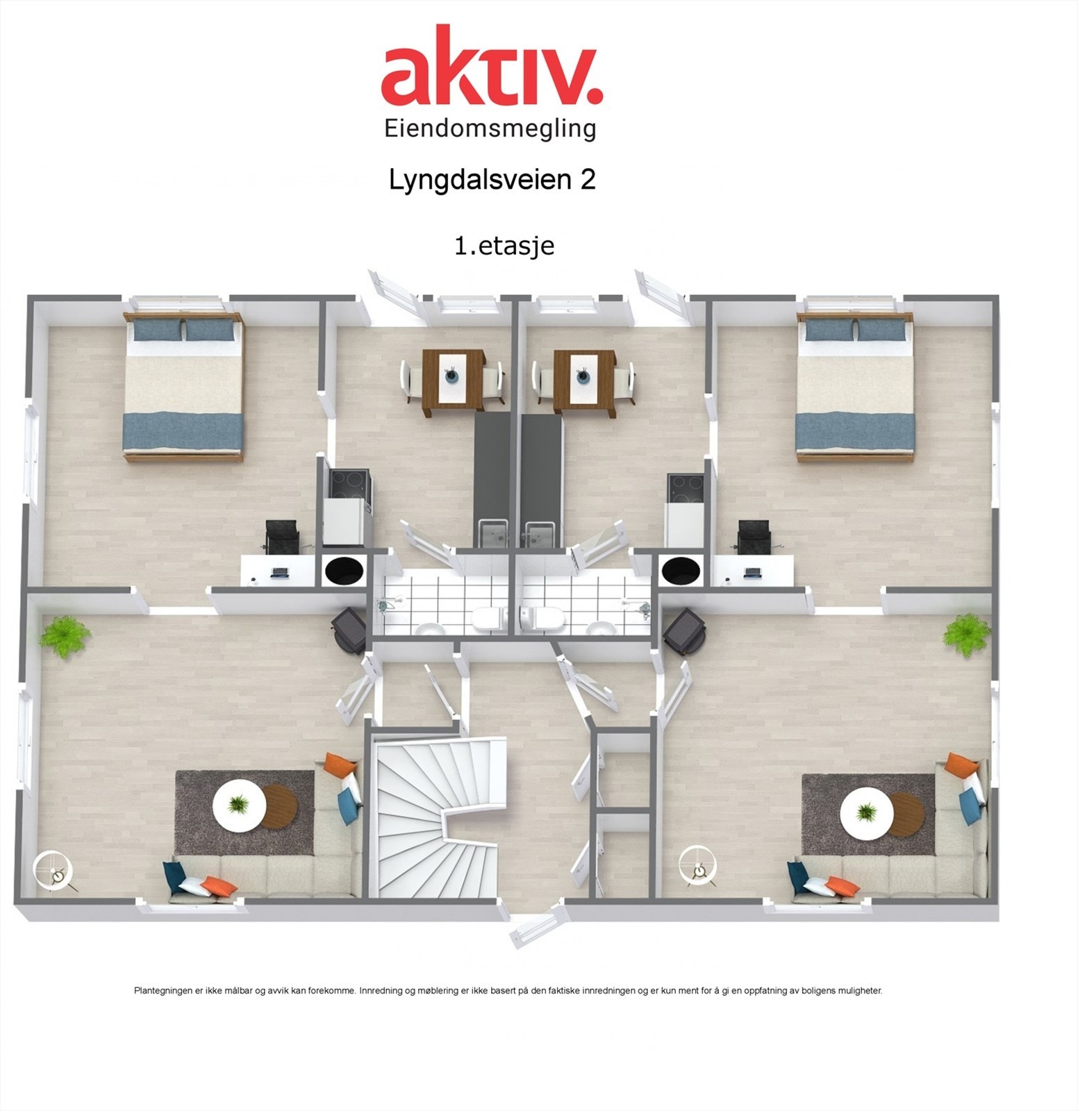 Plantegning 1 etg Galleribilde