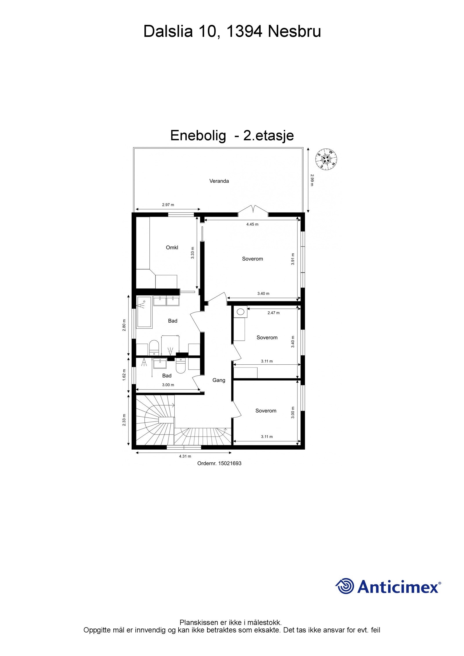 Plantegning - 2. etasje. Galleribilde