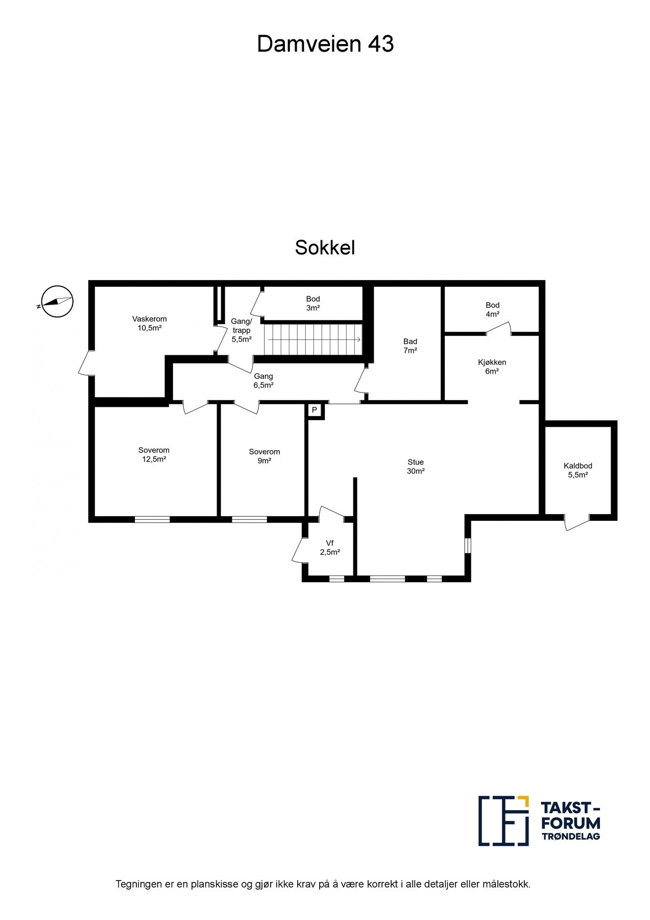Plantegning sokkel etasje. Galleribilde