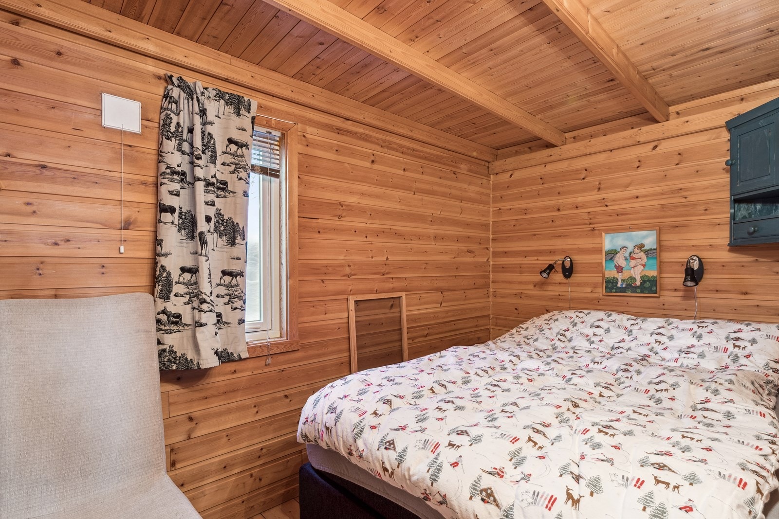 Hytten har to gode soverom som i dag har totalt fem sengeplasser Galleribilde