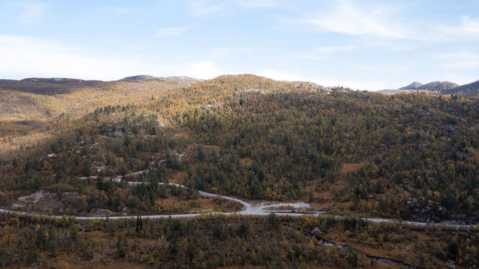 Infrastrukturen er under oppbygging nå og veier opparbeides i disse dager Galleribilde