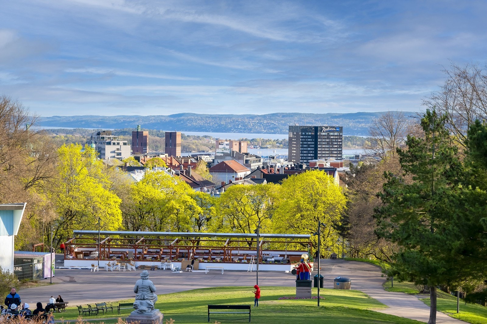 Fantastisk utsikt fra toppen av St. Hanshaugen like ved. Galleribilde