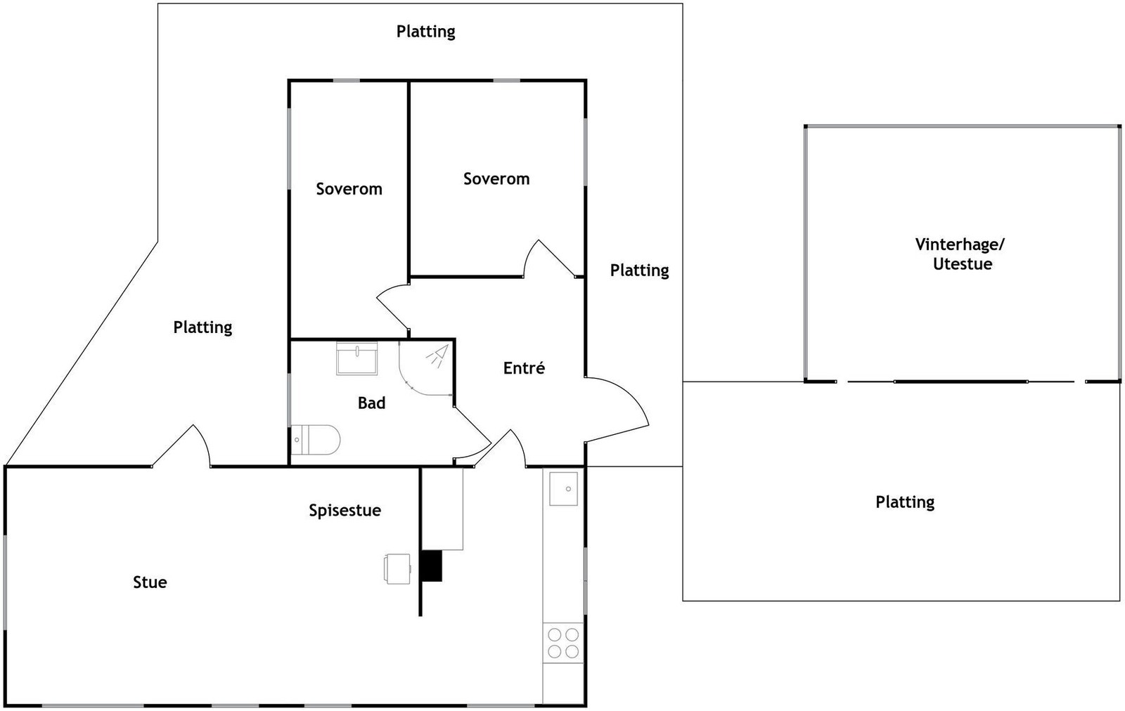 Plantegning 2D Galleribilde