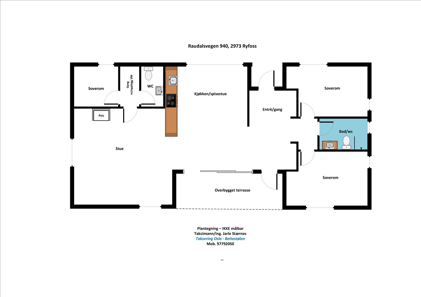 Plantegning - Hytten Galleribilde