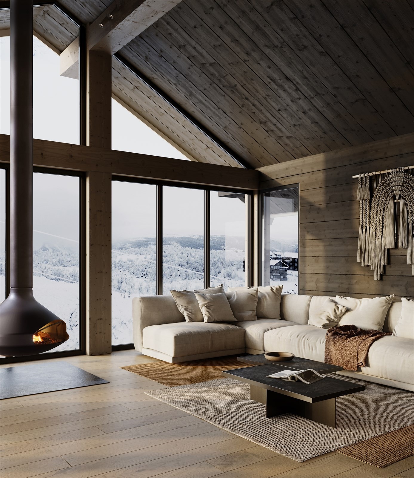 Illustrasjon stue. Galleribilde