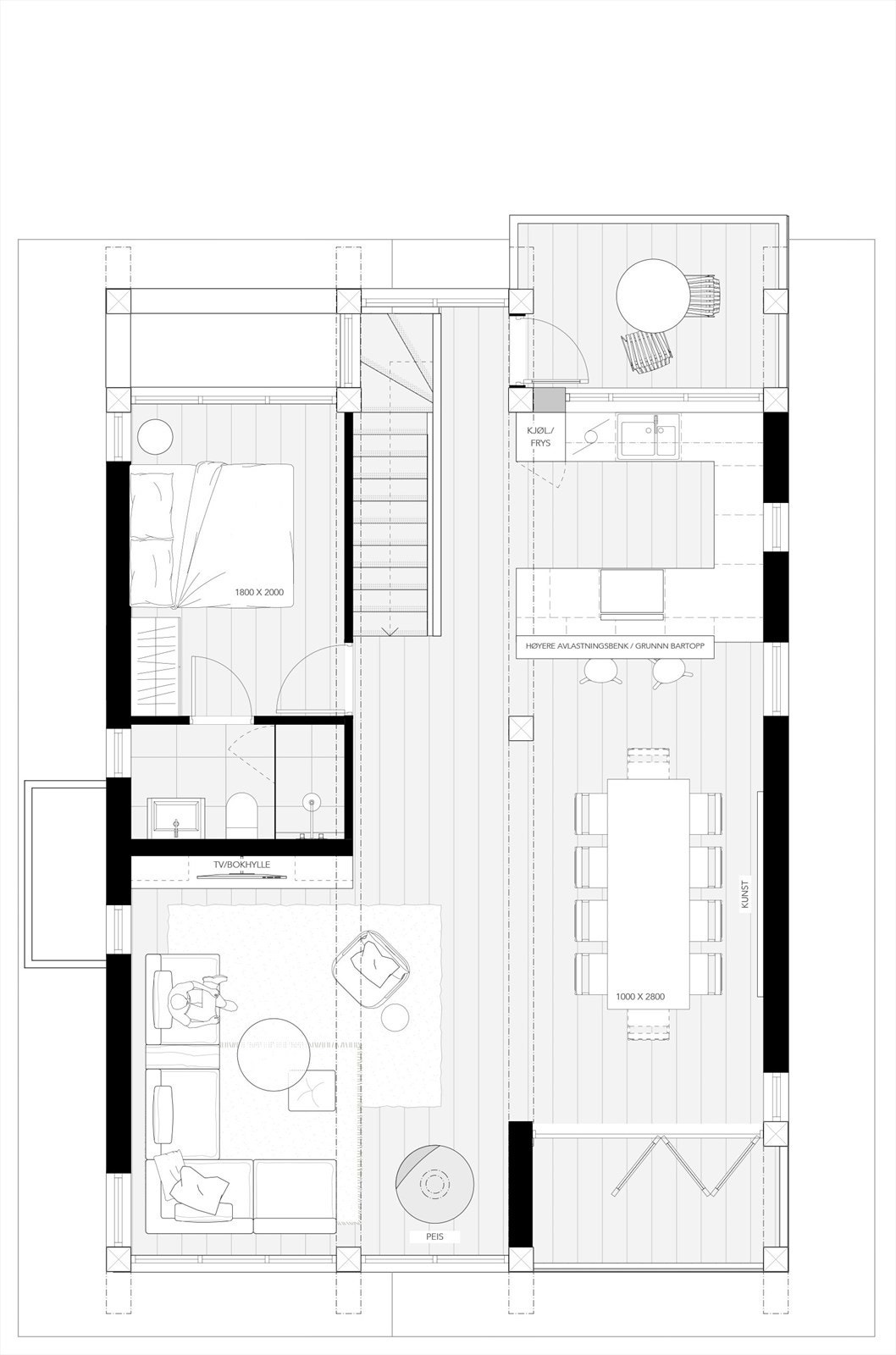 Plantegning 2. etasje. Galleribilde