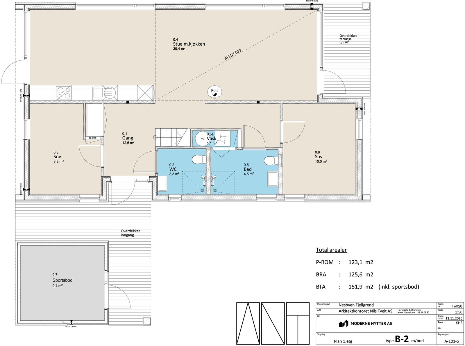Plantegning 1. etasje Galleribilde