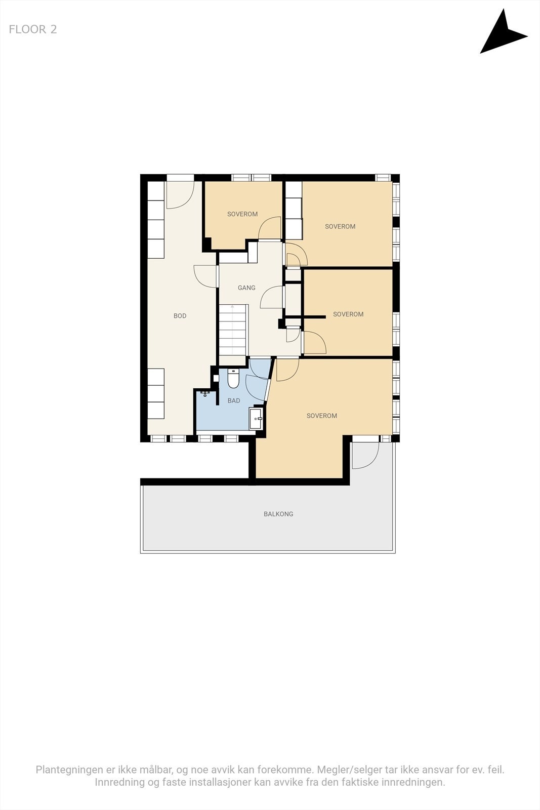 Plantegning 2. etasje. Galleribilde