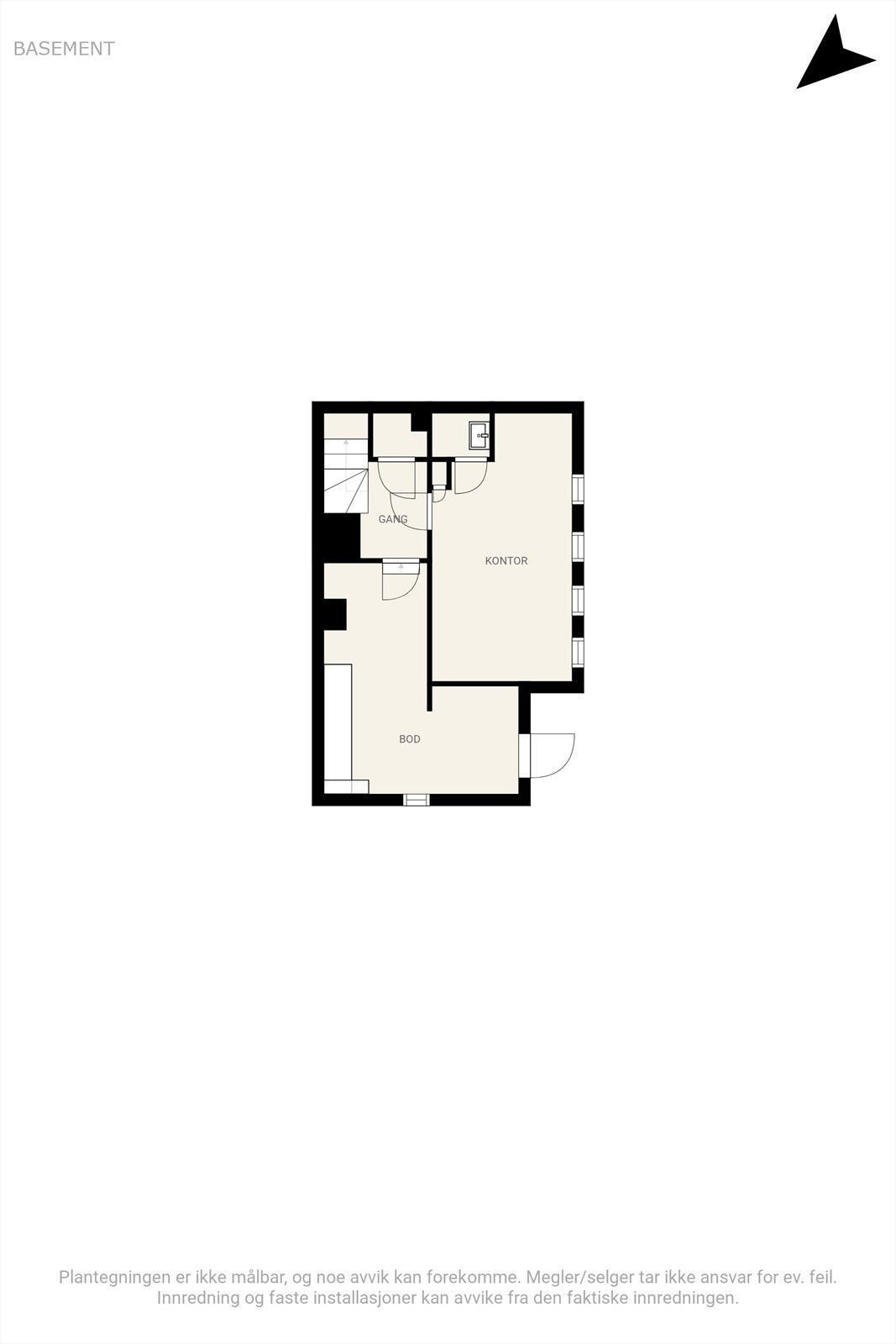 Plantegning underetasje. Galleribilde