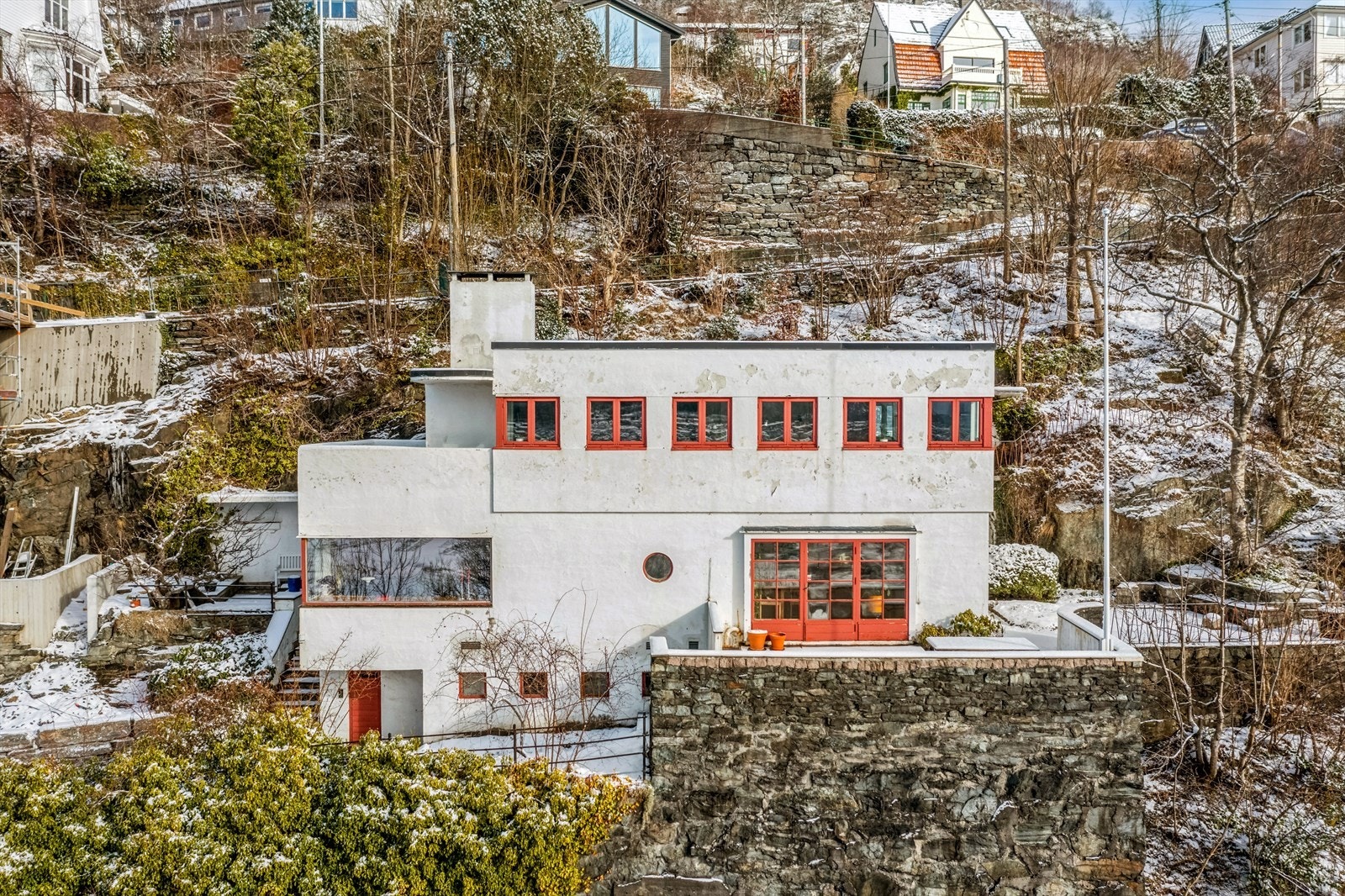Villa Lau Eide er regnet som et av funksjonalismens hovedverk i Bergen. Galleribilde